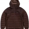 Lom Light Down Hood Jacket Women "Dark Chocolate" - Bergans