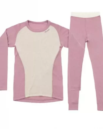 MULTI SPORT MERINO 190 SET KID "FOXGLOVE/VINTAGE" - Devold