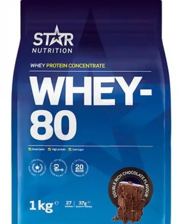 Star NutritionWhey-80, 1 kg " Double Rich Chocolate"