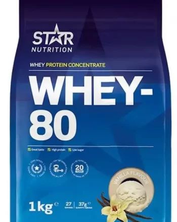 Star NutritionWhey-80, 1 kg "Vanilje"