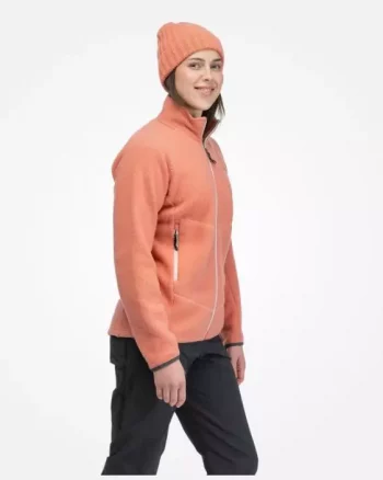 Rabot Merino Fleece Midlayer Jacket Women "Light Weathered Red" - Bergans