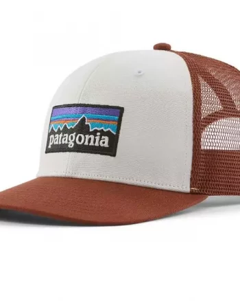 P-6 Logo Trucker Hat One Size "White w/Rusty Red" - Patagonia