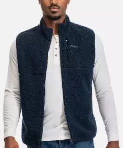 Lunnan Pile Fleece Vest men "navy blue"- Bergans