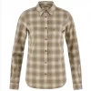 Örvik Flannel Shirt W "Chalk White/Suede Brown" - Fjällräven