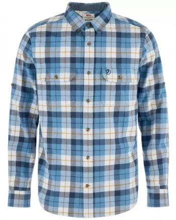 Singi Heavy Flannel Shirt M "Dawn Blue/Eggshell" - Fjällräven