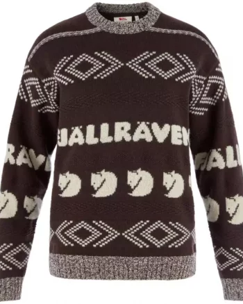 Jacquard Knit W "Black Oak-Light Beige" - Fjällräven