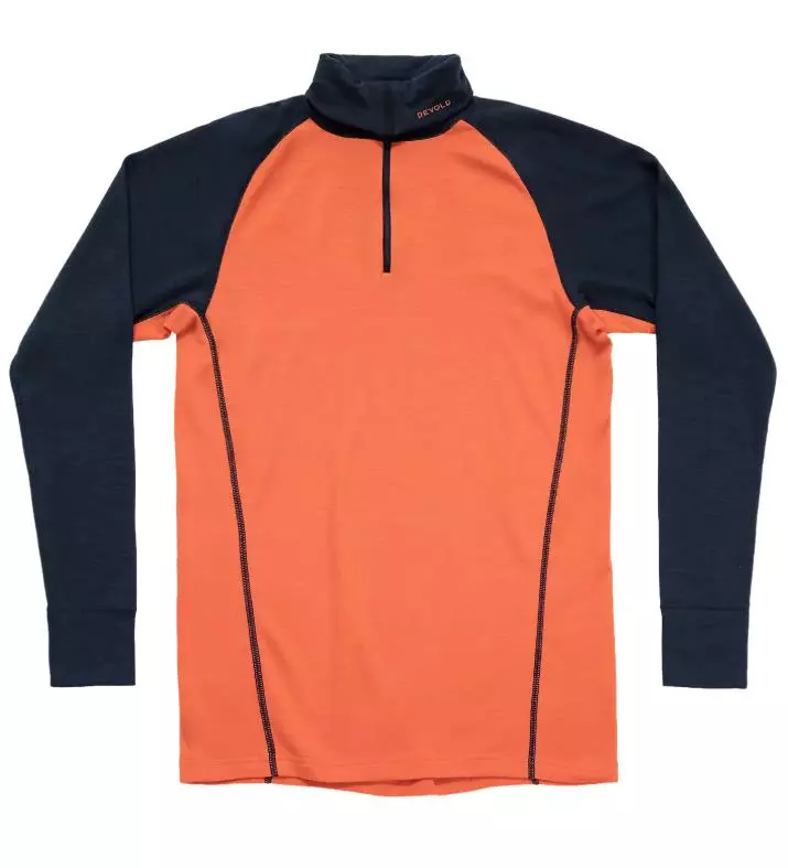 DUO ACTIVE MERINO 205 Z.NECK MAN "BRICK" - Devold