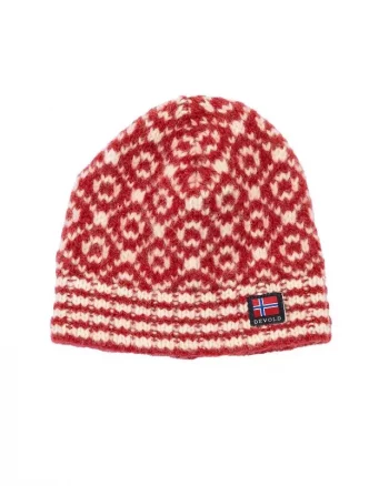 SVALBARD WOOL BEANIE "HINDBERRY/OFFWHITE" - Devold