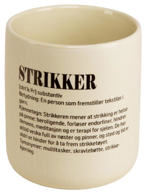 KRUS Definisjon hvit m/sort Strikker