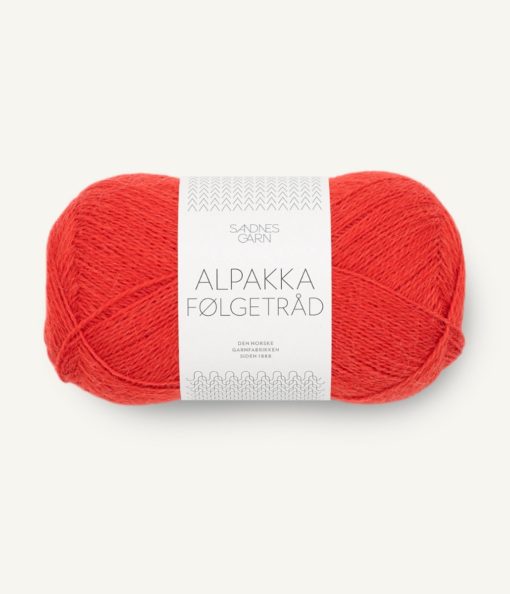 ALPAKKA FØLGETRÅD  4018 Scarlet Red