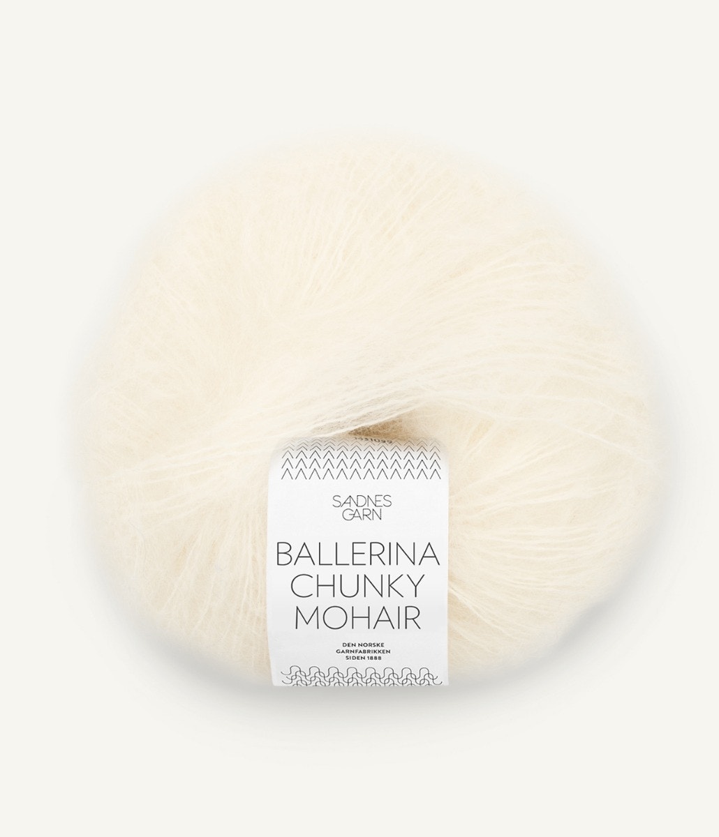 BALLERINA CHUNKY MOHAIR  1012 Hvit