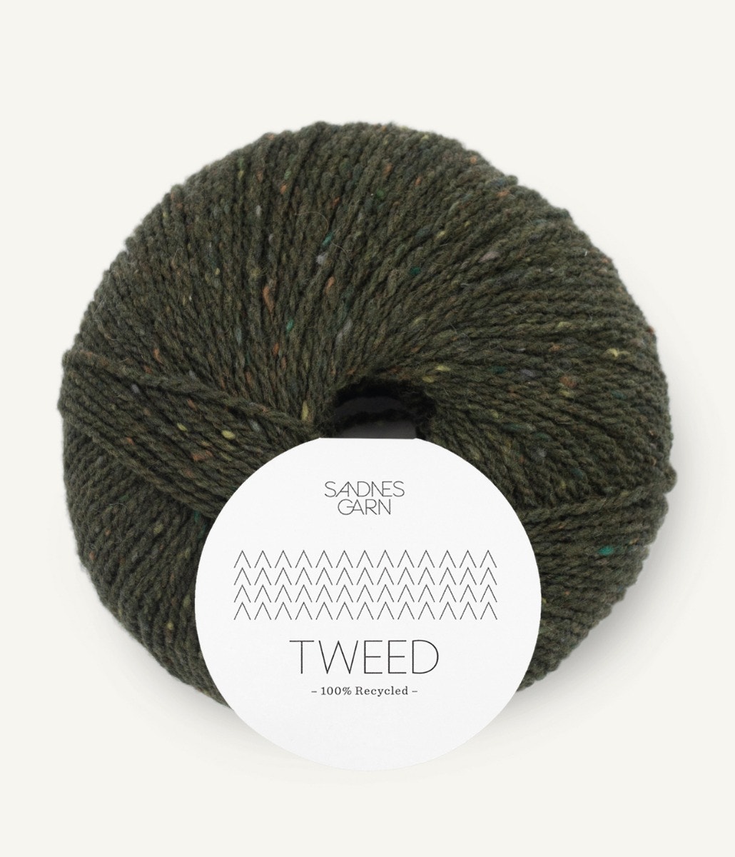 TWEED  9585 Olivengrønn