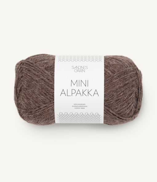 MINI ALPAKKA  2652 Mellombrun melert