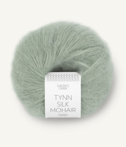 TYNN SILK MOHAIR  8521 Støvet lys grønn