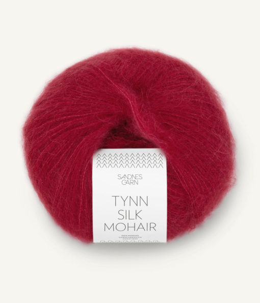 TYNN SILK MOHAIR  4236 Dyp rød