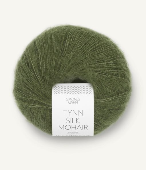 TYNN SILK MOHAIR  9062 Olivengrønn