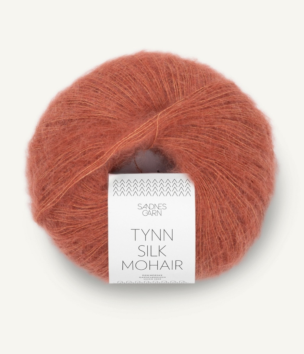 TYNN SILK MOHAIR  3535 Lys Kobberbrun