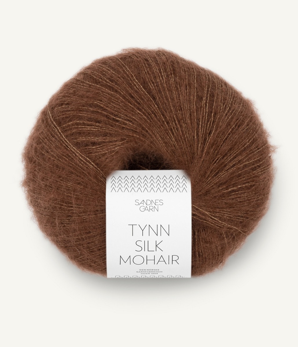 TYNN SILK MOHAIR  3073 Sjokolade