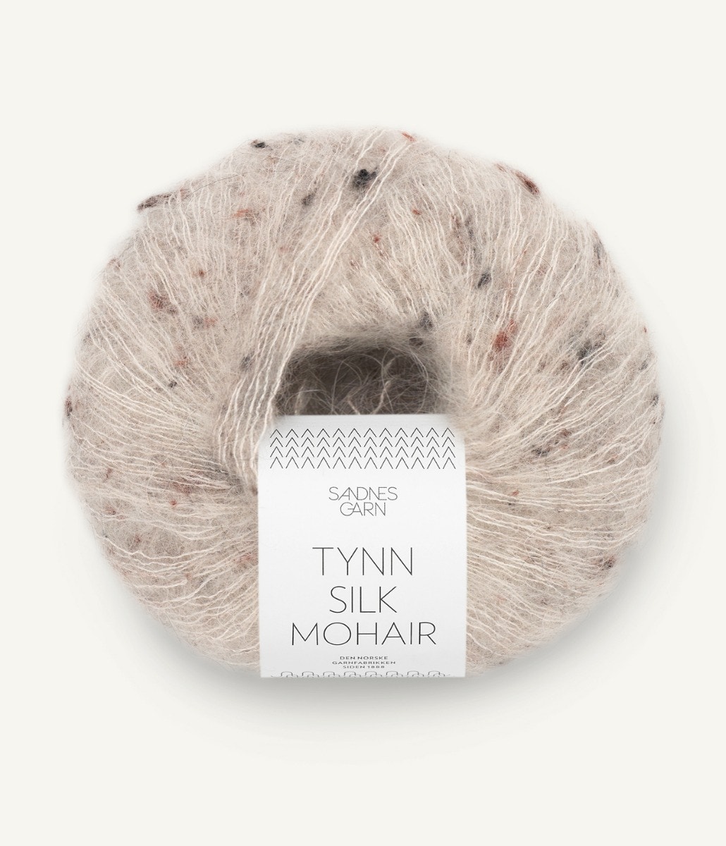 TYNN SILK MOHAIR  2600 Greige Tweed