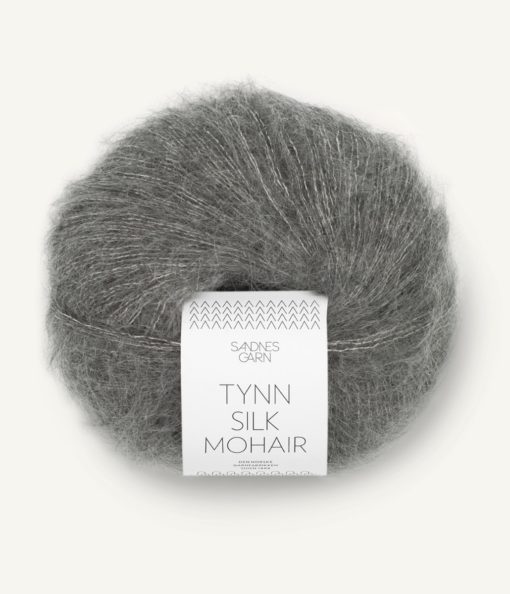 TYNN SILK MOHAIR  1053 Mørk gråmelert