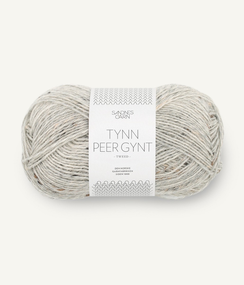 TYNN PEER GYNT  1034 Lys Gråmelert Med Natur Tweed