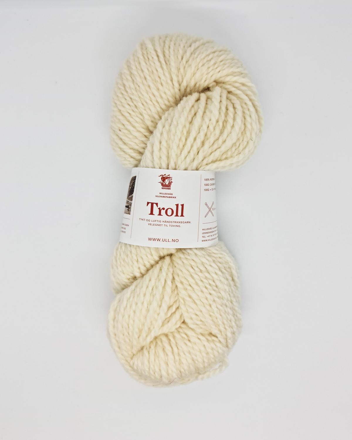 TROLL  702 Ubleket hvit