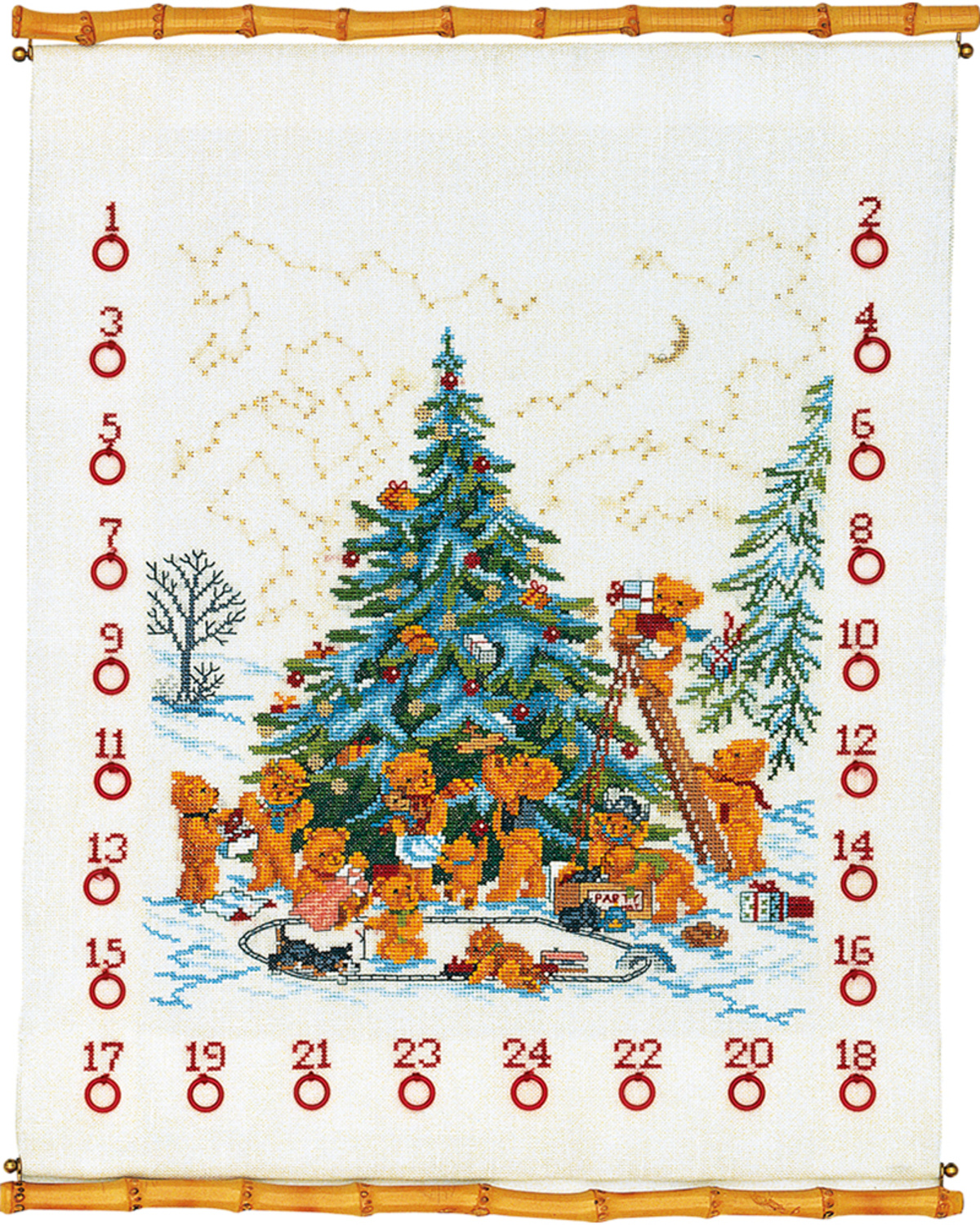BAMSER Julekalender 40x50 cm