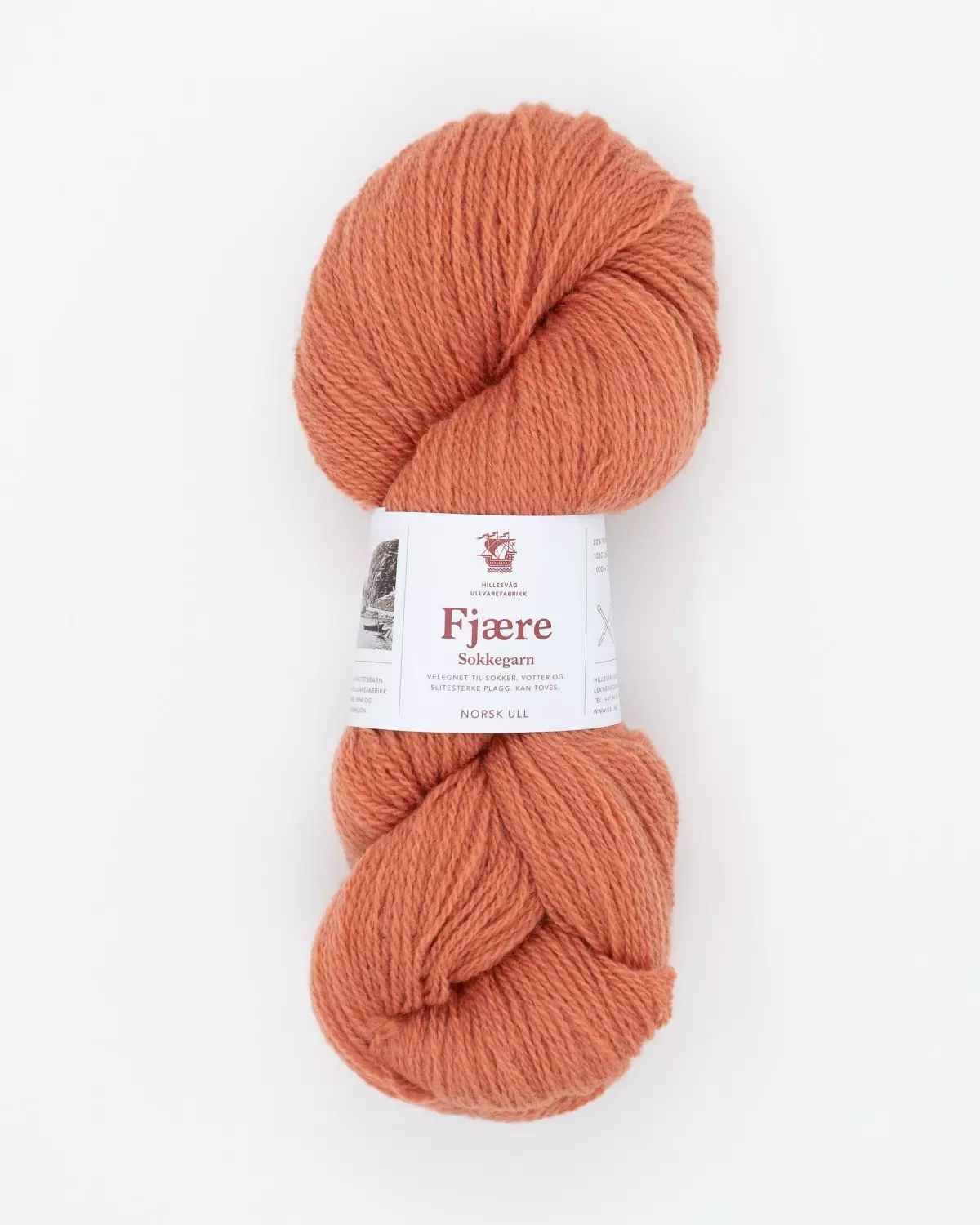 FJÆRE SOKKEGARN  567 Rødlig Oransje