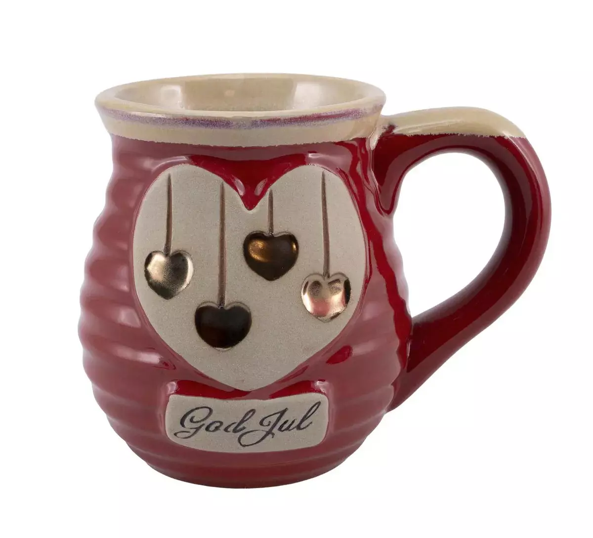 GOD JUL-KOPPEN Hjerte Rød