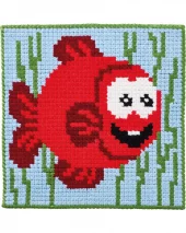 FISK Broderi 25x25 cm