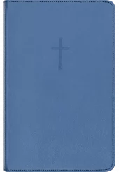 Bibel 2024 Blått skinn Medium