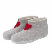 JUBILEE HEART SLIPPER Grey Str. 36