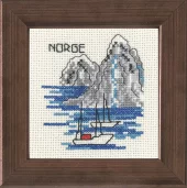 BÅT NORGE Bilde 10x10 cm