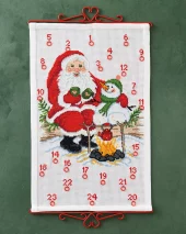 JULENISSEHYGGE Julekalender 38x59 cm