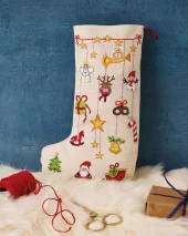 JULESTJERNER Julestrømpe 28x44 cm