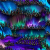 TREES HOLYDAY NIGHTS Quiltestoff