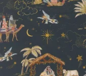 SILENT NIGHT Mørk Quiltestoff
