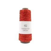 HEKLETRÅD Glitter 1,5 mm Rød