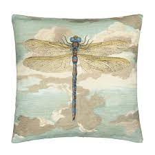 Dragonfly over Clouds Sky Blue