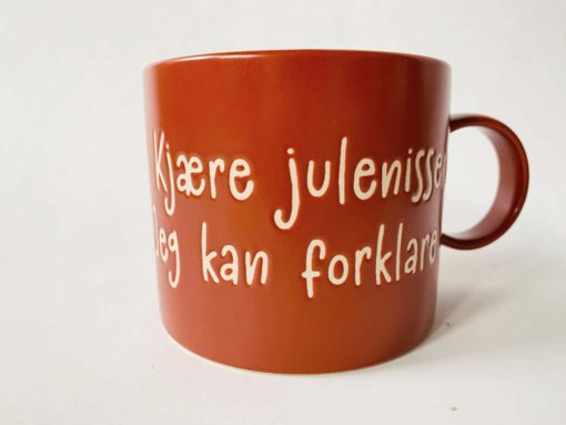 Trend Design Krus Med Tekst «Kjære Julenissen» Rød