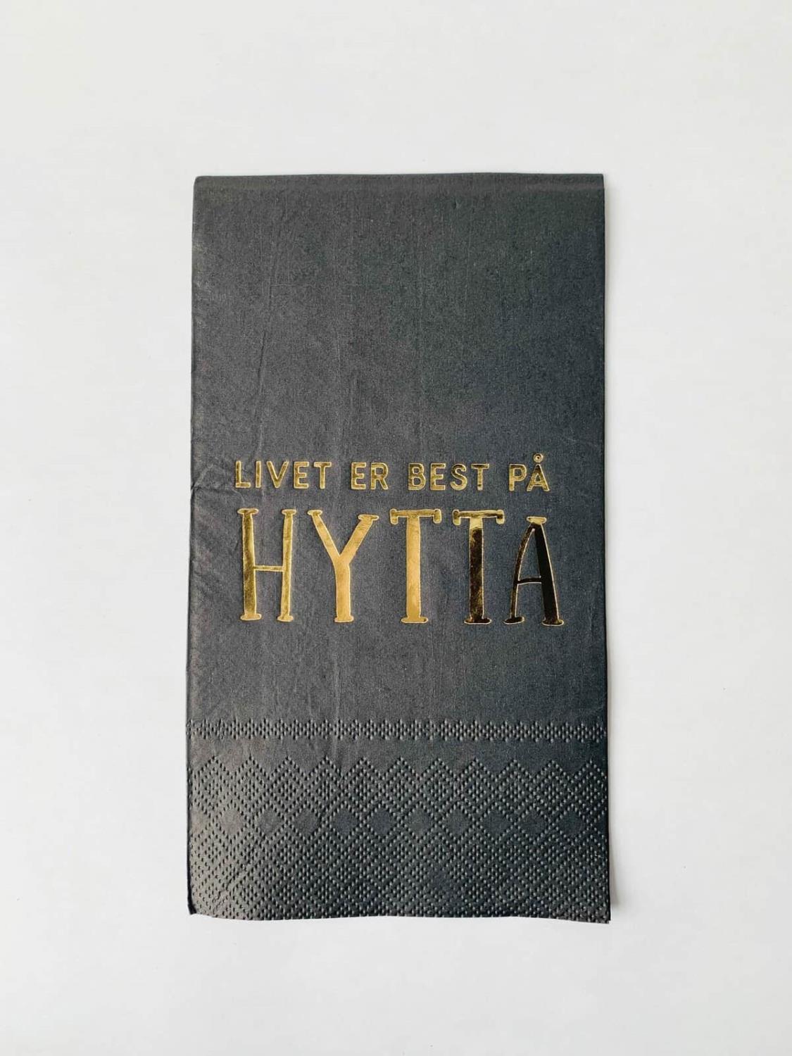 Serviett "Liver er best på Hytta"