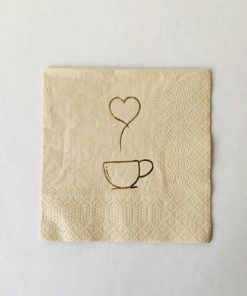 Serviett Kaffe Og Hjerte