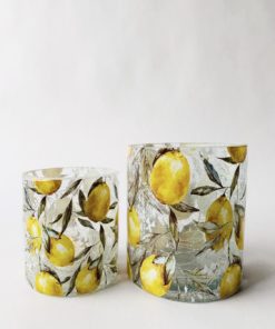 Lysglass Håndlaget 11,5×13 Cm Sitroner