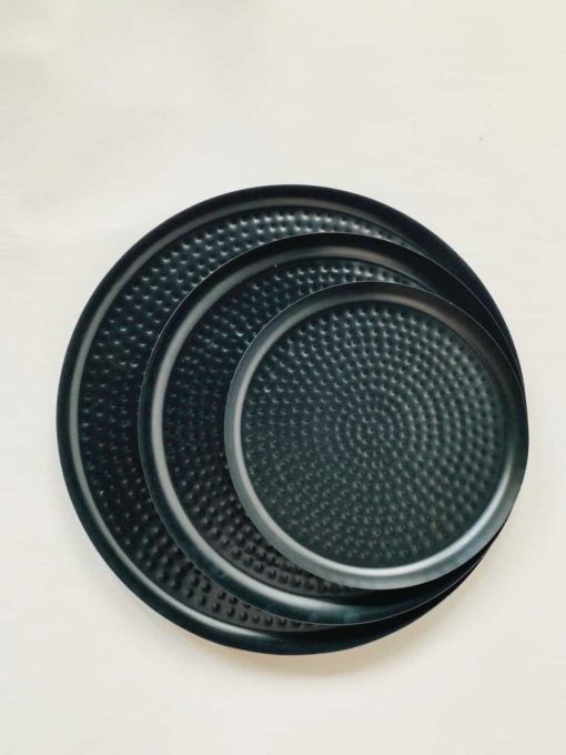 Metallfat Medium D 48 Cm Sort