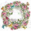 Napkin Kaffe Wreath Of Flowers