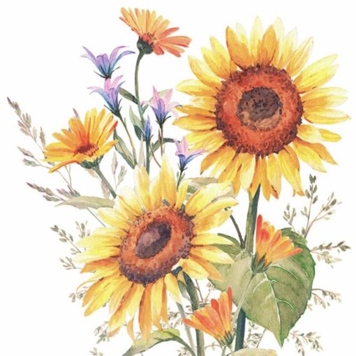 Napkin Lunsj Sunflowers
