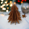 Edelweiss Juletre i tre H15 cm light brown