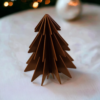Edelweiss Juletre i tre D12 H15 cm brown