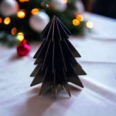 Edelweiss Juletre i tre H15 cm black