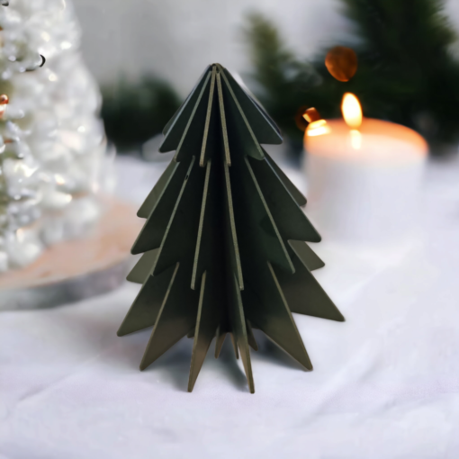 Edelweiss Juletre i tre H15 cm green